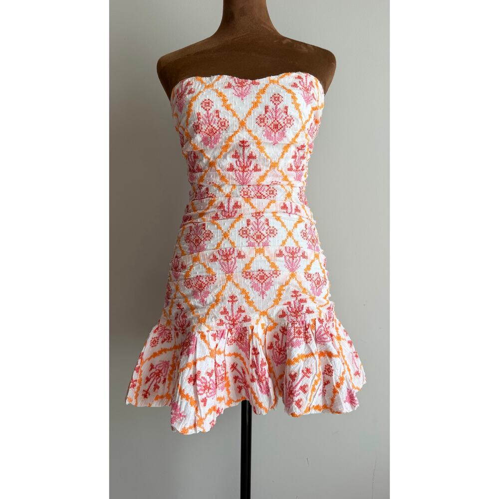 HELLO MOLLY DANCE MY WAY MINI DRESS ORANGE Sz XS/2 $130 - Picture 11 of 16